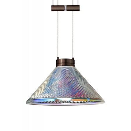 Besa Lighting Besa Pendant Swirl Bronze Dicro Swirl 1x50W Halogen 1XA-550493-BR